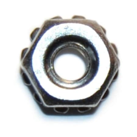 Midwest Fastener External Tooth Lock Washer Lock Nut, #4-40, 18-8 Stainless Steel, Not Graded, 30 PK 33781